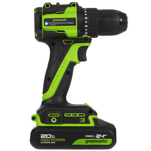 Купить Дрель-шуруповерт Greenworks DD345 24V  9305487. Характеристики, отзывы и цены в Донецке