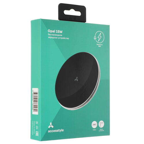 Купить Беспроводное зарядное устройство Accesstyle Opal 15W черный  5075643. Характеристики, отзывы и цены в Донецке