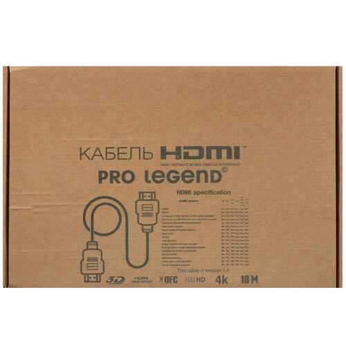 Купить Кабель  Pro Legend HDMI - HDMI, 18 м  9190842. Характеристики, отзывы и цены в Донецке