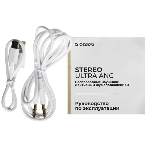 Купить Беспроводные/проводные наушники Deppa Stereo Ultra ANC серебристый 2024  9229403. Характеристики, отзывы и цены в Донецке