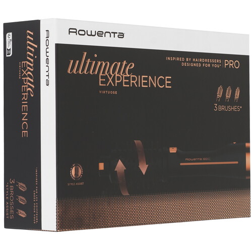 Купить Фен-щетка Rowenta Ultimate Experience CF9620F0 черный/золотистый  5608585. Характеристики, отзывы и цены в Донецке