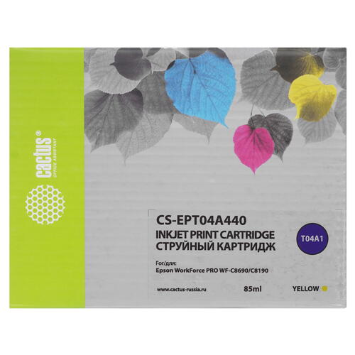 Купить Картридж Cactus T04A4 CS-EPT04A440 желтый  9985937. Характеристики, отзывы и цены в Донецке