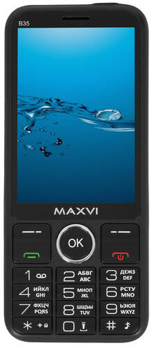 Купить Сотовый телефон Maxvi B35 черный  9916943. Характеристики, отзывы и цены в Донецке