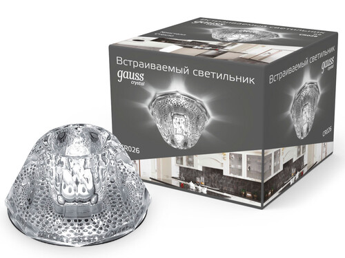Купить Светильник потолочный Gauss CR026 прозрачный  9126716. Характеристики, отзывы и цены в Донецке