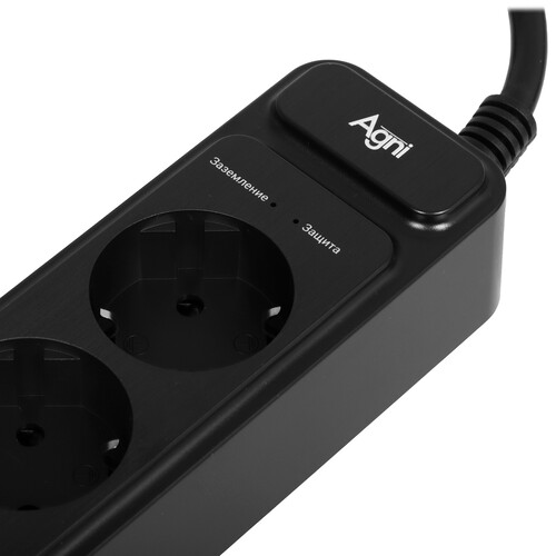 Купить Сетевой фильтр AGNI TP-FS5E черный  9289348. Характеристики, отзывы и цены в Донецке