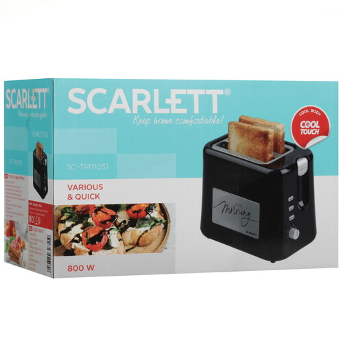 Купить Тостер Scarlett SC-TM11031 черный  9151229. Характеристики, отзывы и цены в Донецке