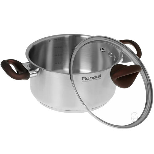 Купить Кастрюля Rondell Tierno RDS-1591 2 л 18 см серебристый  5002560. Характеристики, отзывы и цены в Донецке