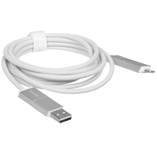 Купить Кабель круглый Baseus Lightning 8-pin, USB Type-C - USB 2.0 Type-A, USB Type-C белый 2 м  5627689. Характеристики, отзывы и цены в Донецке