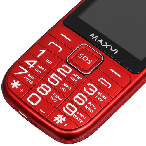 Купить Сотовый телефон Maxvi B32 красный/черный  9945419. Характеристики, отзывы и цены в Донецке