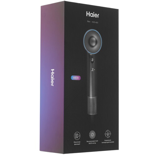 Купить Фен Haier HHD-603 серебристый/черный  5632377. Характеристики, отзывы и цены в Донецке