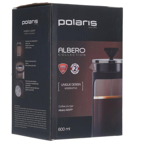 Купить Френч-пресс Polaris Albero-600FP черный  5085804. Характеристики, отзывы и цены в Донецке