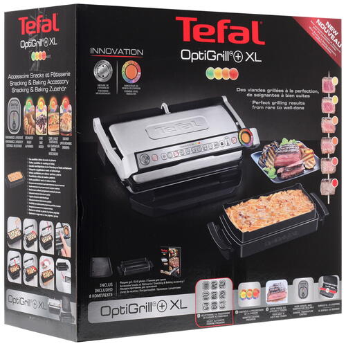 Купить Гриль Tefal Optigrill+ XL GC724D12 серебристый  1662191. Характеристики, отзывы и цены в Донецке