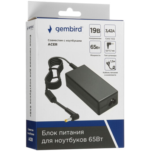 Купить Адаптер питания сетевой Gembird NPA-AC20  9178331. Характеристики, отзывы и цены в Донецке