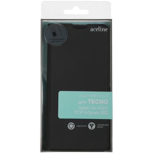 Купить Чехол-книжка  Aceline Strap для Tecno POP 8/ SPARK 20C/ GO 2024 черный  9088454. Характеристики, отзывы и цены в Донецке