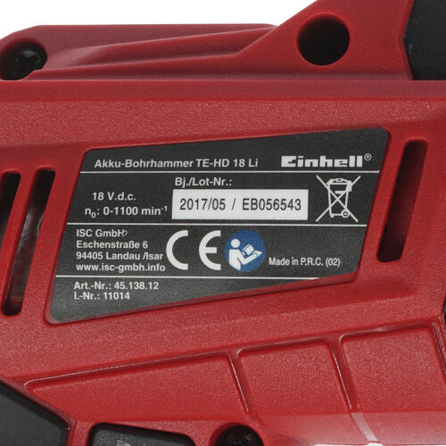 Купить Перфоратор Einhell PXC TE-HD 18 Li-Solo Power X Change 18V , Без ЗУ, Без АКБ  8119171. Характеристики, отзывы и цены в Донецке