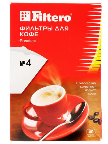 Купить Одноразовые фильтры Filtero Premium №4 белый  6687308. Характеристики, отзывы и цены в Донецке
