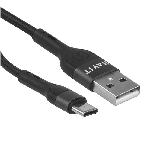 Купить Кабель круглый HAVIT USB Type-C - USB 2.0 Type-A черный 1 м  9228918. Характеристики, отзывы и цены в Донецке