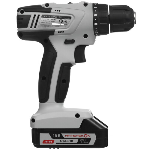 Купить Дрель-шуруповерт Интерскол ДА-10/18ЭР 35  9296059. Характеристики, отзывы и цены в Донецке