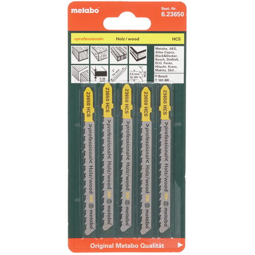 Купить Пилки для лобзика Metabo T101BR 623650000  1153581. Характеристики, отзывы и цены в Донецке