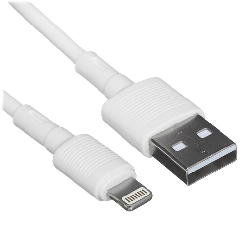 Купить Кабель круглый Hoco Lightning 8-pin - USB 2.0 Type-A белый 1 м  5475133. Характеристики, отзывы и цены в Донецке