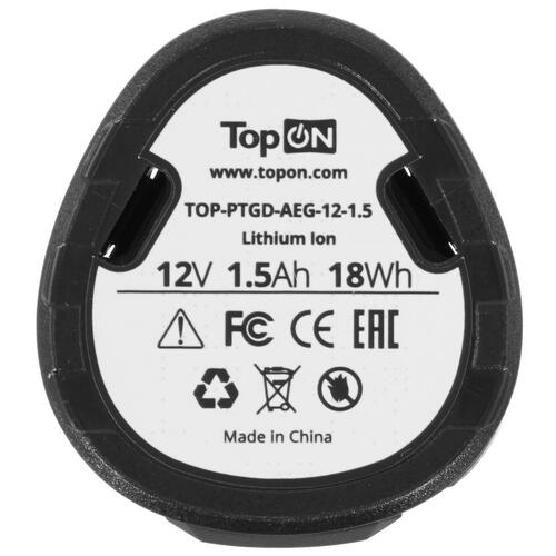 Купить Аккумулятор TopON TOP-PTGD-AEG-12-1.5-Li  9002637. Характеристики, отзывы и цены в Донецке