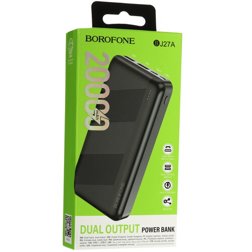 Купить Портативный аккумулятор Borofone BJ27A черный  5603877. Характеристики, отзывы и цены в Донецке