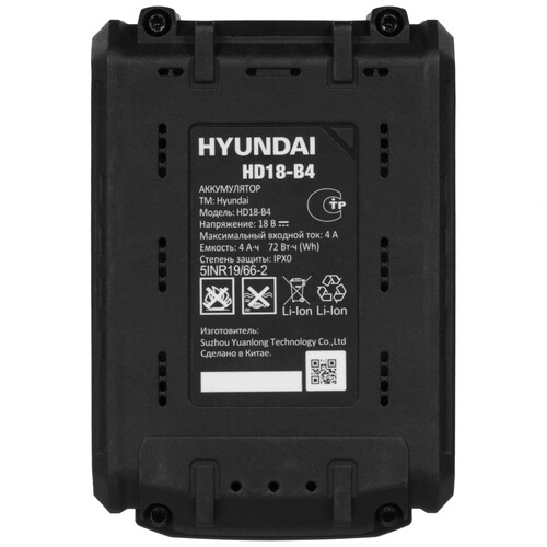 Купить Аккумулятор Hyundai HD18-B4 18V One for All  5466579. Характеристики, отзывы и цены в Донецке