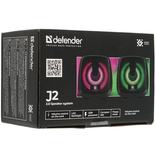 Купить Колонки Defender J2 черный  5608613. Характеристики, отзывы и цены в Донецке