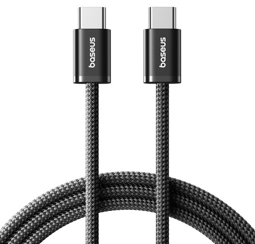 Купить Кабель круглый Baseus USB Type-C - USB Type-C черный 2 м  5627602. Характеристики, отзывы и цены в Донецке