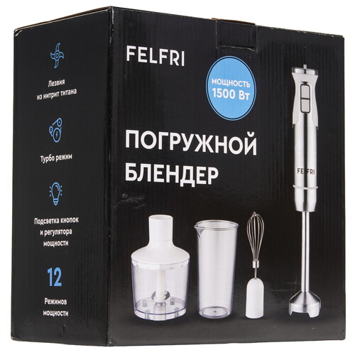 Купить Блендер погружной FELFRI FHB-006 белый  9178520. Характеристики, отзывы и цены в Донецке