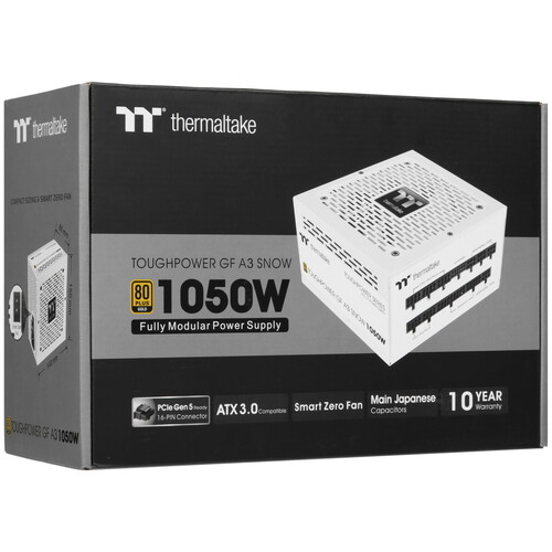 Купить Блок питания Thermaltake Toughpower GF A3 Snow 1050W - TT Premium Edition  5431685. Характеристики, отзывы и цены в Донецке