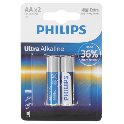 Купить Батарейка Philips Ultra Alkaline AA (LR6/ER14505/FR6/R6P)  9265496. Характеристики, отзывы и цены в Донецке