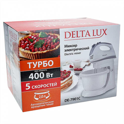Купить Миксер DELTA LUX DE-7901C белый  5354876. Характеристики, отзывы и цены в Донецке