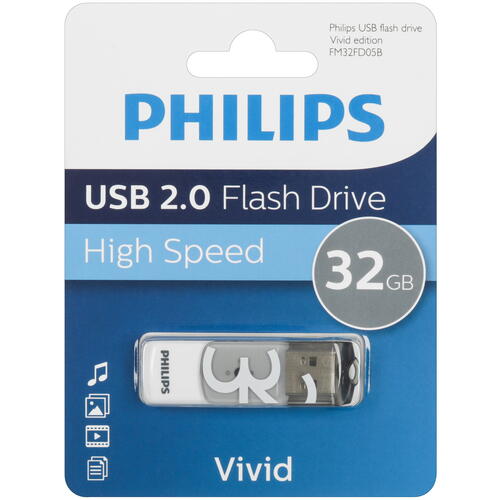 Купить Память USB Flash 32 ГБ PHILIPS VIVID2.0 [FM32FD05B/97]  5462995. Характеристики, отзывы и цены в Донецке