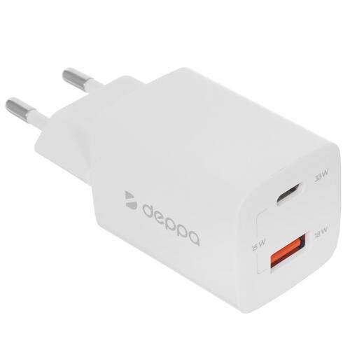 Купить Сетевое зарядное устройство Deppa 11432 белый  5095297. Характеристики, отзывы и цены в Донецке