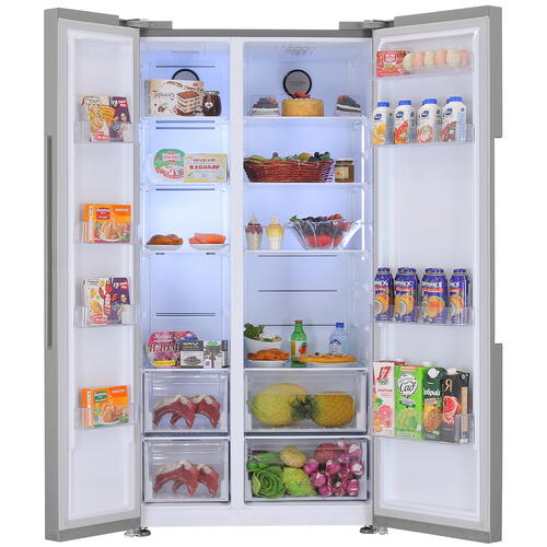 Купить Холодильник Side by Side   Hotpoint HFTS 640 X серый  5423348. Характеристики, отзывы и цены в Донецке