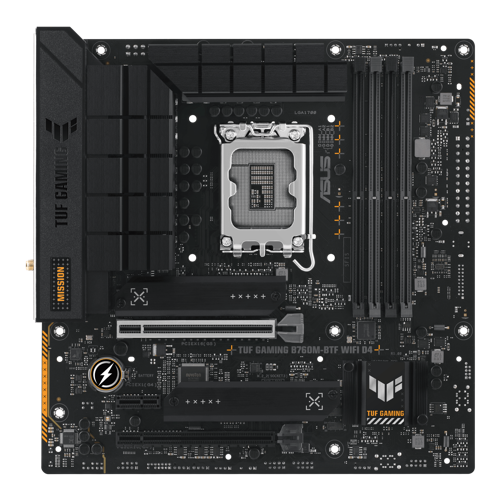 Купить Материнская плата ASUS TUF GAMING B760M-BTF WIFI D4  9041558. Характеристики, отзывы и цены в Донецке