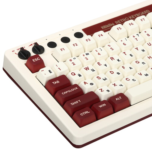 Купить Клавиатура проводная + беспроводная 8BitDo Retro Mechanical Keyboard - Fami Edition  5451163. Характеристики, отзывы и цены в Донецке