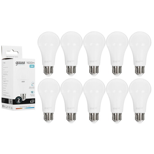 Купить Комплект светодиодных ламп Gauss Elementary 23229  5613110. Характеристики, отзывы и цены в Донецке