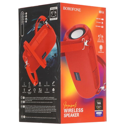 Купить Портативная колонка Borofone BR4 Horizon, красный  5465129. Характеристики, отзывы и цены в Донецке
