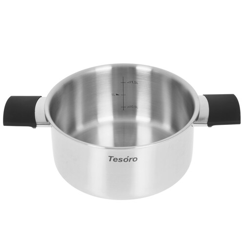 Купить Кастрюля Tesoro Siena КС421 2.1 л 18 см серебристый  5462725. Характеристики, отзывы и цены в Донецке