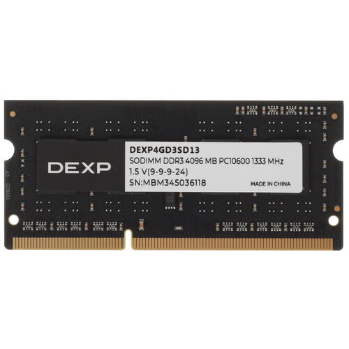 Купить Оперативная память SODIMM DEXP [DEXP4GD3SD13] 4 ГБ  5437474. Характеристики, отзывы и цены в Донецке