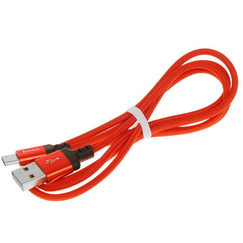 Купить Кабель круглый Hoco USB Type-C - USB 2.0 Type-A красный 1 м  5452401. Характеристики, отзывы и цены в Донецке