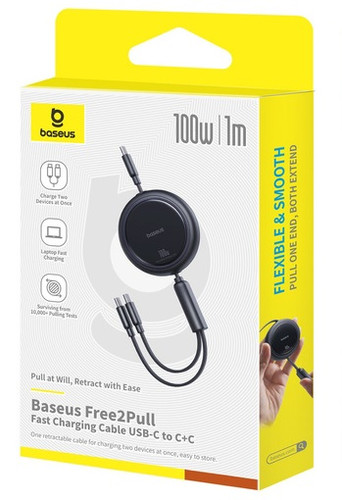 Купить Кабель Baseus USB Type-C - USB Type-C черный  5627743. Характеристики, отзывы и цены в Донецке