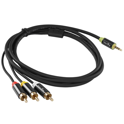 Купить Кабель   Telecom jack 3.5 мм - 3RCA черный  5602580. Характеристики, отзывы и цены в Донецке