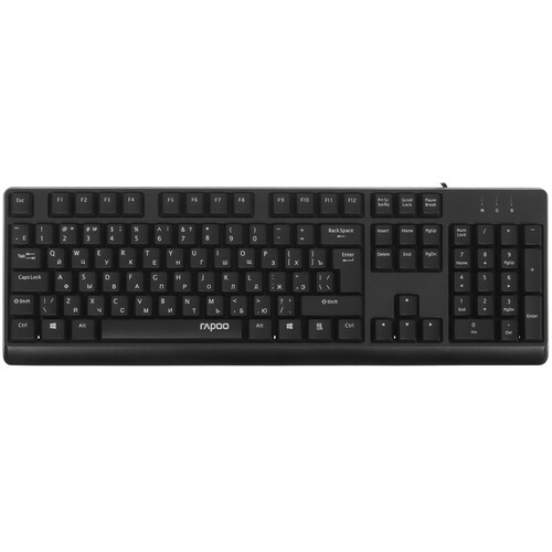 Купить Клавиатура+мышь  проводная  RAPOO X130PRO черный  5470316. Характеристики, отзывы и цены в Донецке
