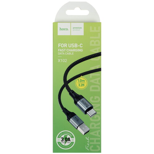Купить Кабель круглый Hoco USB Type-C - USB 2.0 Type-A черный 1 м  5459940. Характеристики, отзывы и цены в Донецке