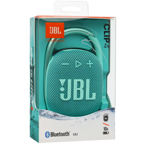 Купить Портативная колонка JBL CLIP 4, бирюзовый  5060022. Характеристики, отзывы и цены в Донецке
