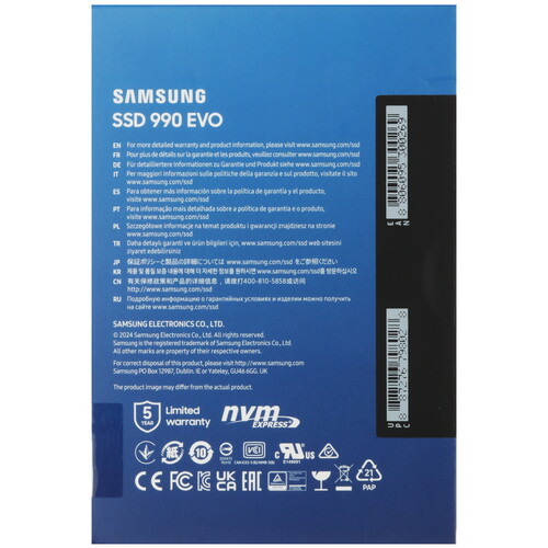 Купить 2000 ГБ M.2 NVMe накопитель Samsung 990 EVO [MZ-V9E2T0BW]  5453836. Характеристики, отзывы и цены в Донецке
