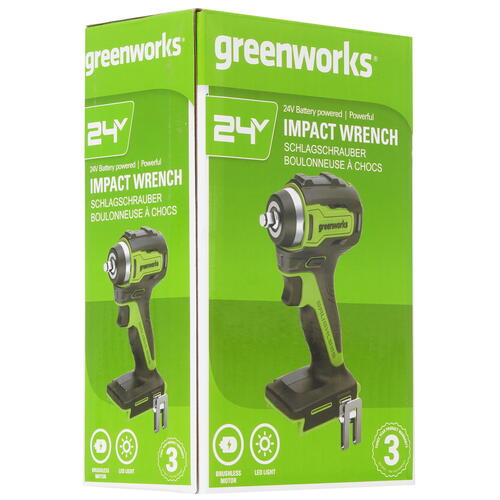 Купить Гайковерт GreenWorks G24IW200 24V  , Без ЗУ, Без АКБ  9089796. Характеристики, отзывы и цены в Донецке